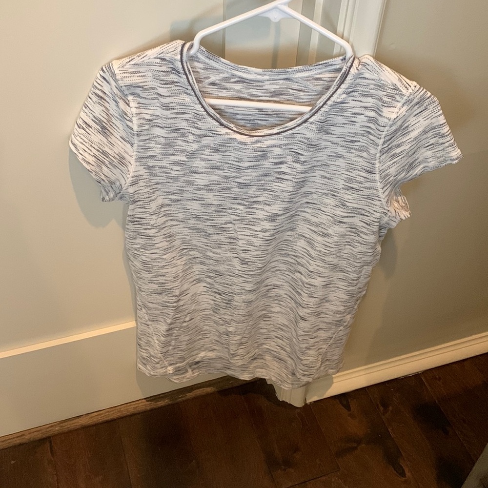 Lululemon Short Sleeve Top-white/gray